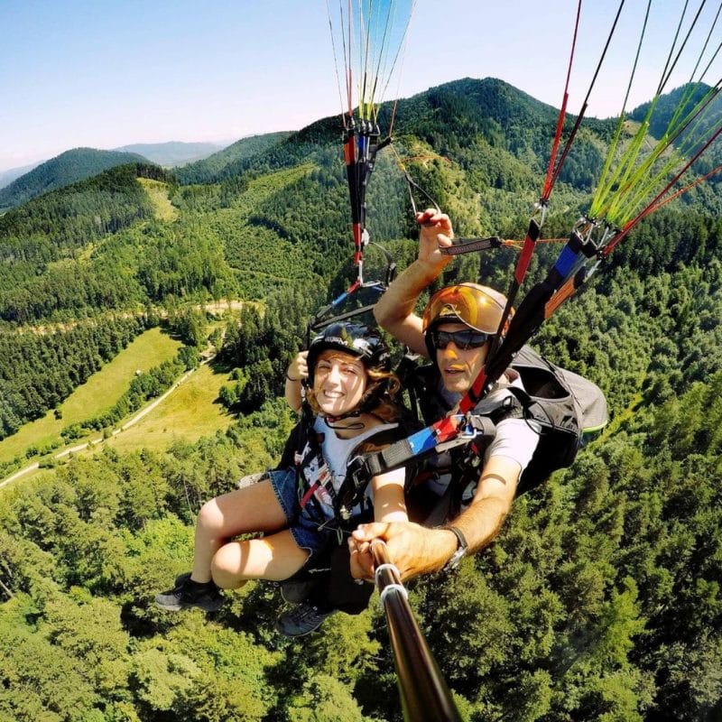 Long-term tandem paragliding, with filming 1
